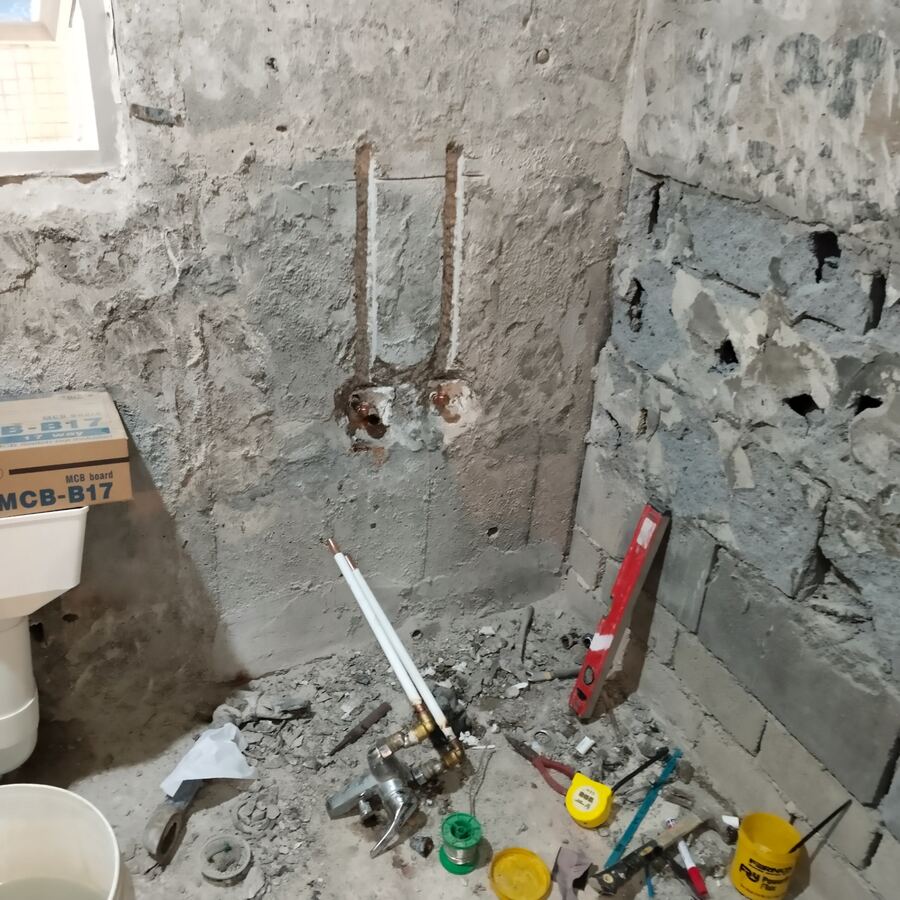 水電開槽．重新走管前準備